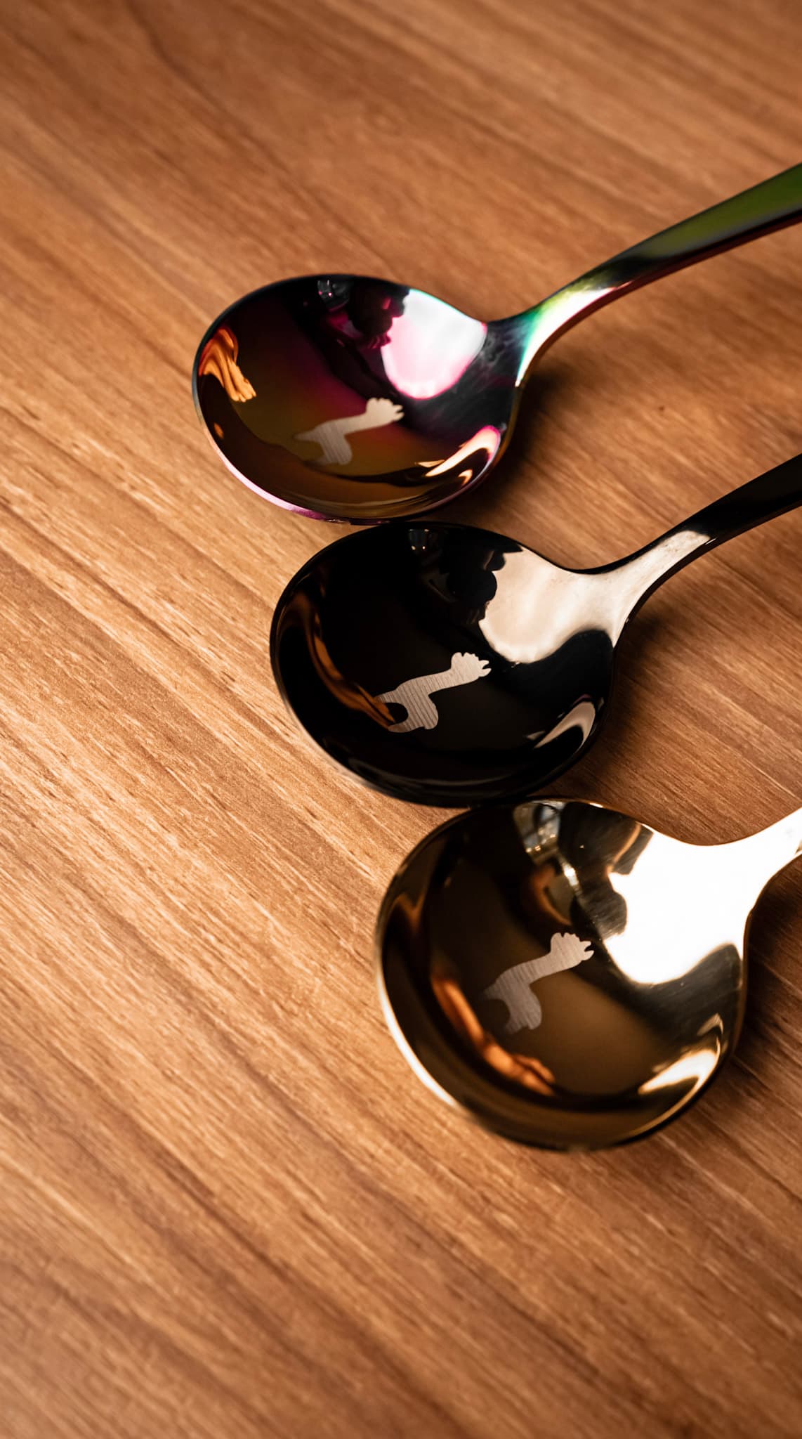 Cucharas de cata con el logo de ALPA CAFÉ